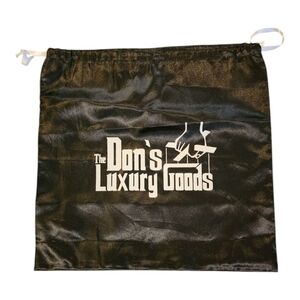 The Don’s Luxury Goods Black Satin Drawstring Dust Bag Handbag Storage